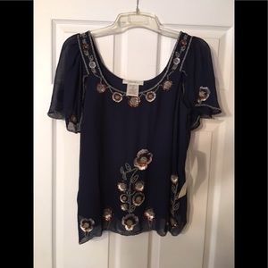 Ladie Sequined Blouse New with Tags.